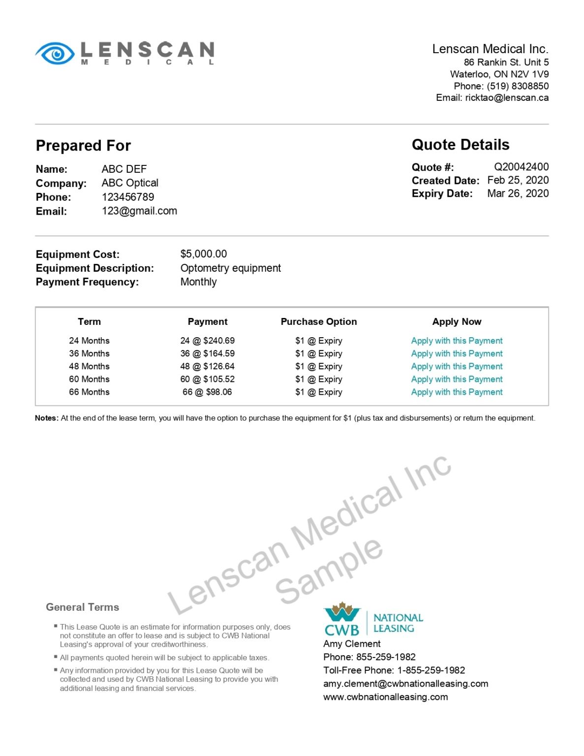 Lease to Own Dental Equipment Line